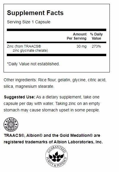 Zinco chelati ultra albion 30 mg 90 capsule