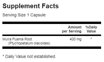 Muira Puama Root 400 mg 90 Capsule