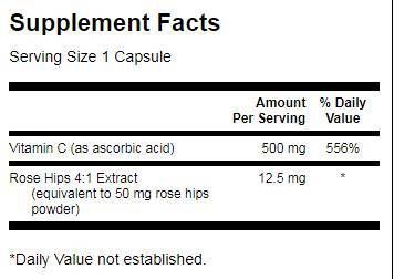 Vitamina C con fianchi di rose 500 mg - 250 capsule