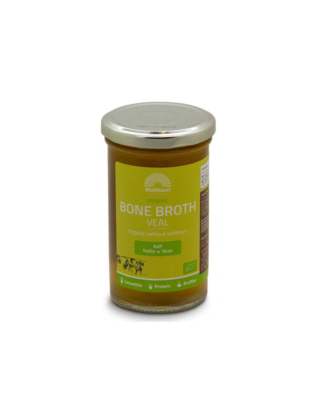 Beef bone broth Bio, 240 ml Mattisson Healthstyle - Nutra Best Europe