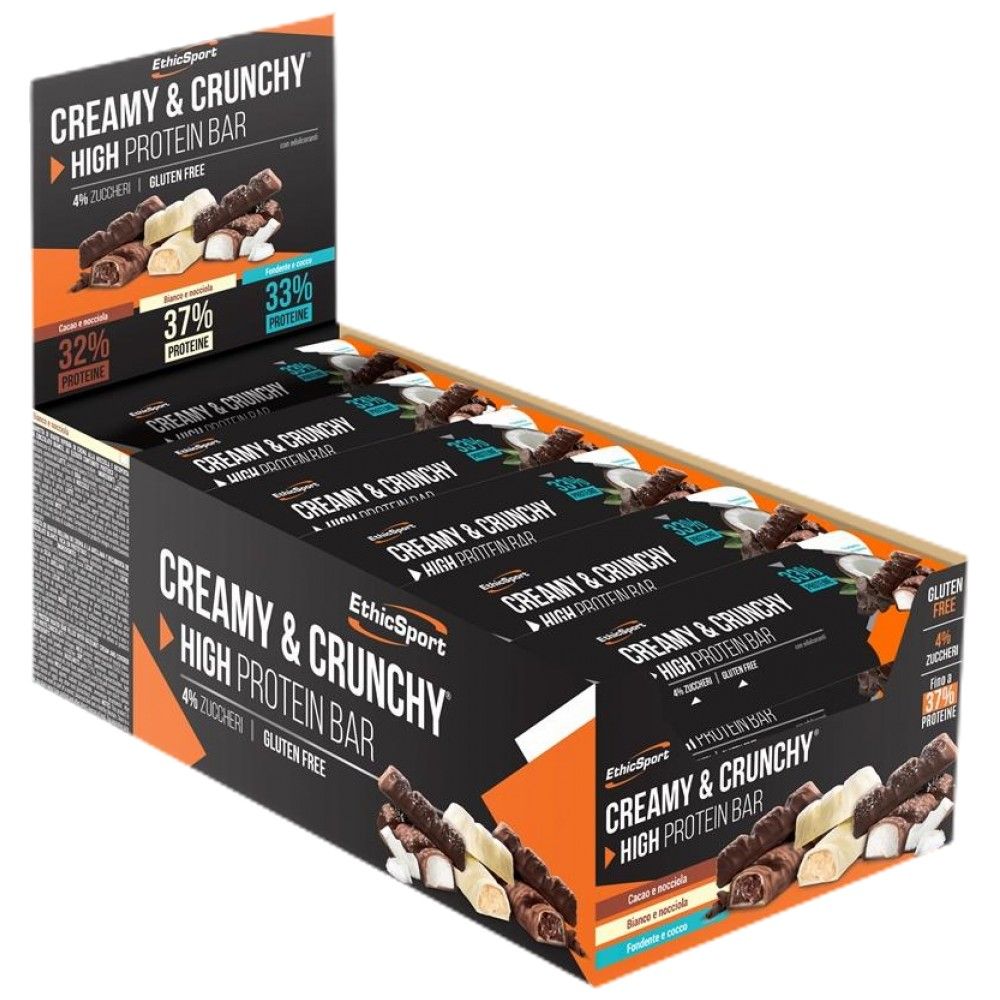 CREMOSO & Barretta CRUNCHY ad alto contenuto proteico - 24 x 30 grammi