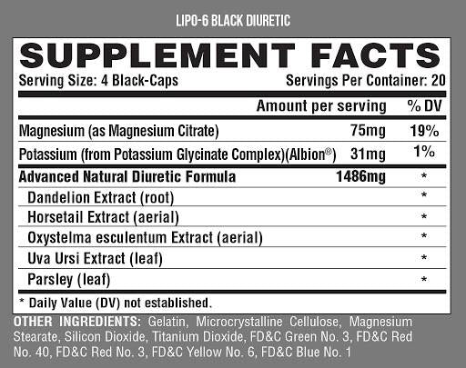 Lipo 6 nero/diuretico - 80 capsule