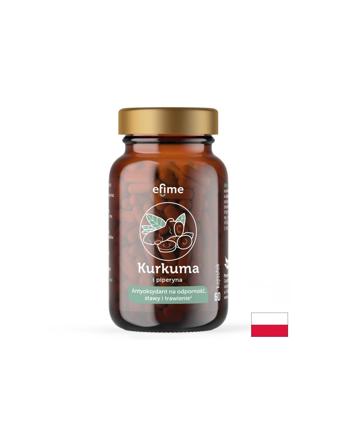 Per supportare le articolazioni e la buona digestione - curcuma + pepe nero efime, 60 capsule