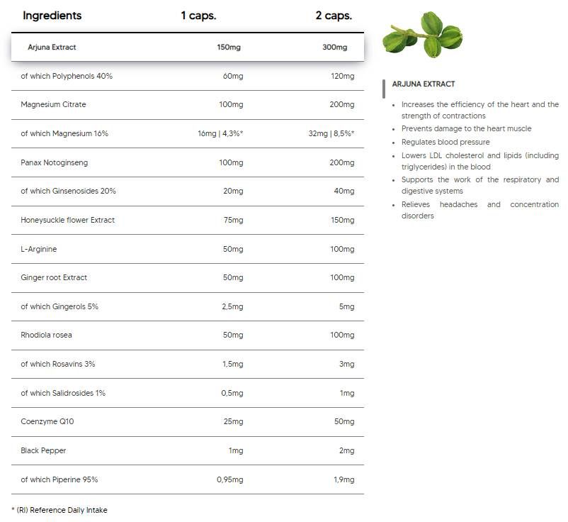 Supporto cardiaco | Supporto corretto per la funzione cardiaco - 120 capsule