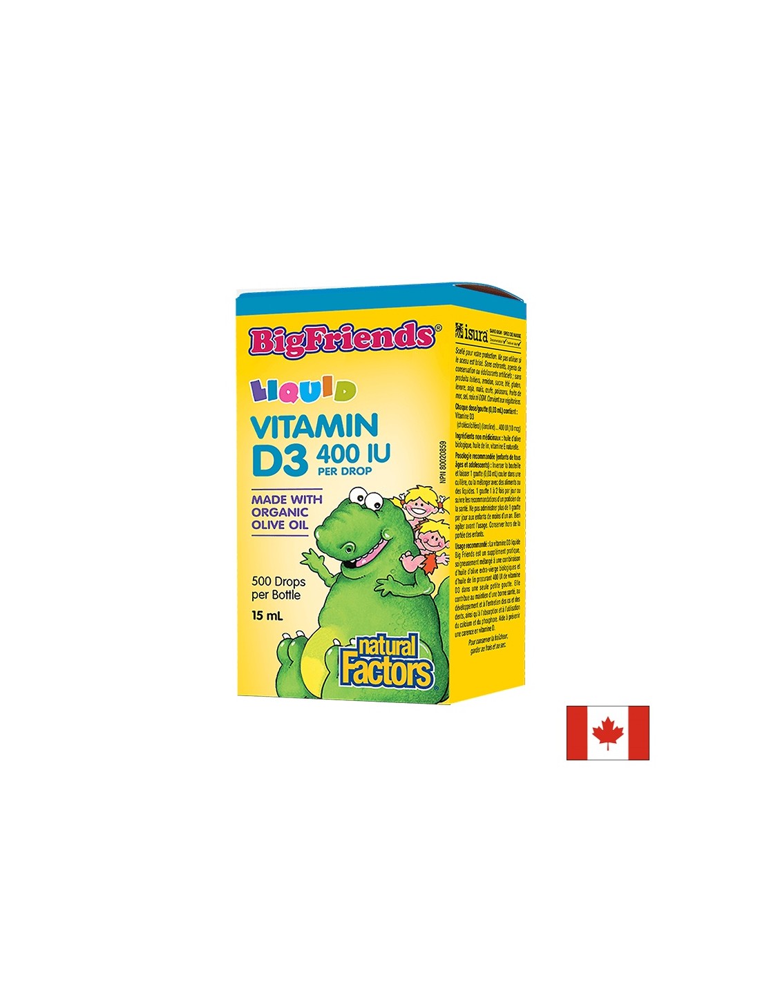 Big Friends Liquid Vitamin D3 per bambini 400 UI - 15 ml