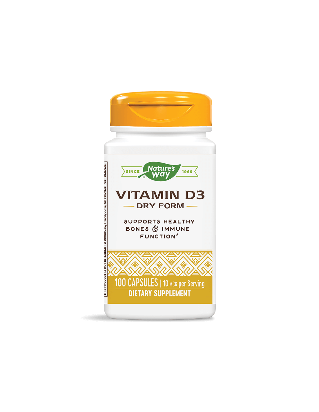 Vitamina D3 Forma secca/ Vitamina D3 (secco) 400 IU X 100 Capsule Nature's Way