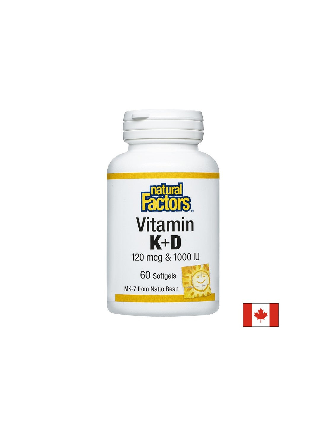 Vitamina K2 120 mcg e D3 1000 UI, 60 capsule molli <tc>Natural Factors</tc>