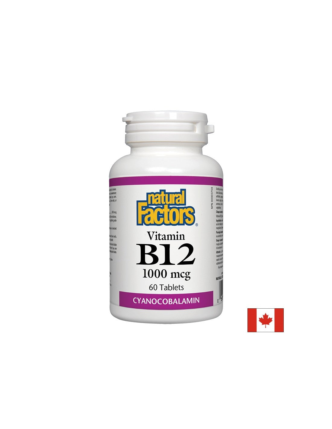 Vitamina B12 cianocobalamina 1000 mcg - 60 compresse