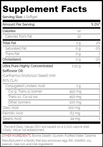 Pure CLA 1250 - 90 capsule gel