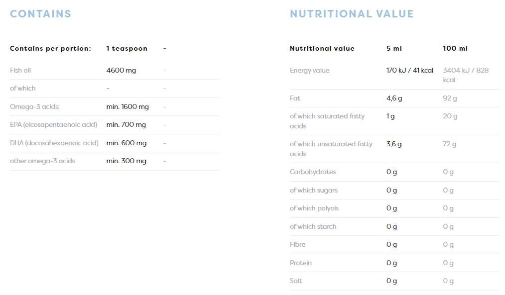 Liquido Omega quotidiano | Fla un sapore di limone naturale - 250 ml
