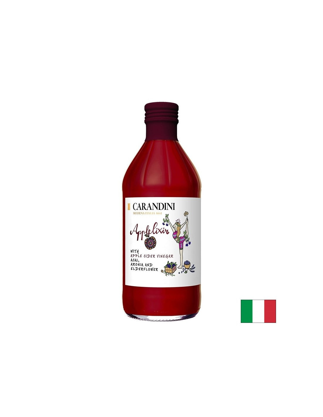 Aceto di mele Acegar + Acai, strofinaccio e flussi di sambuco neri, 500 ml