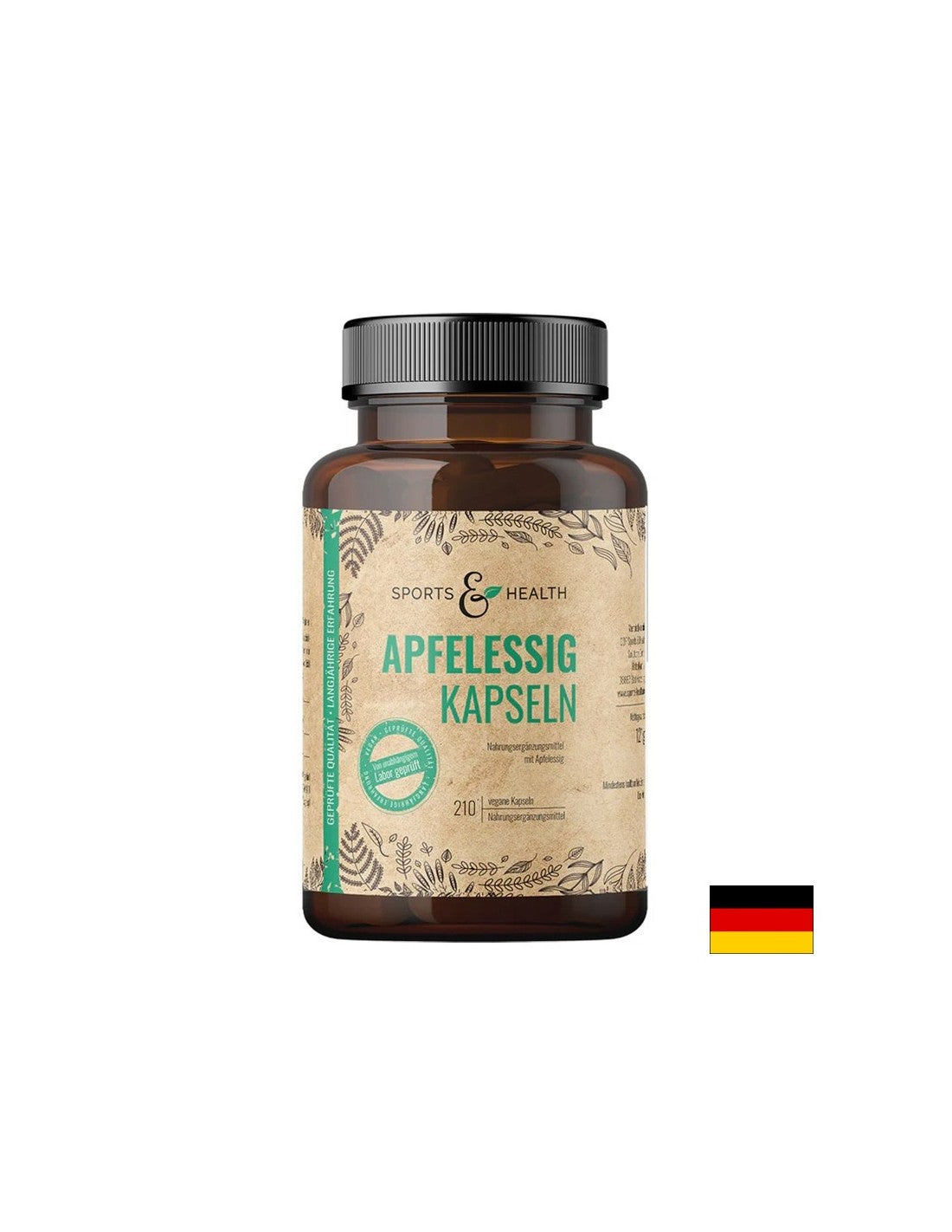 Riduzione del peso sano - Aceto di mele, 500 mg x 210 capsule