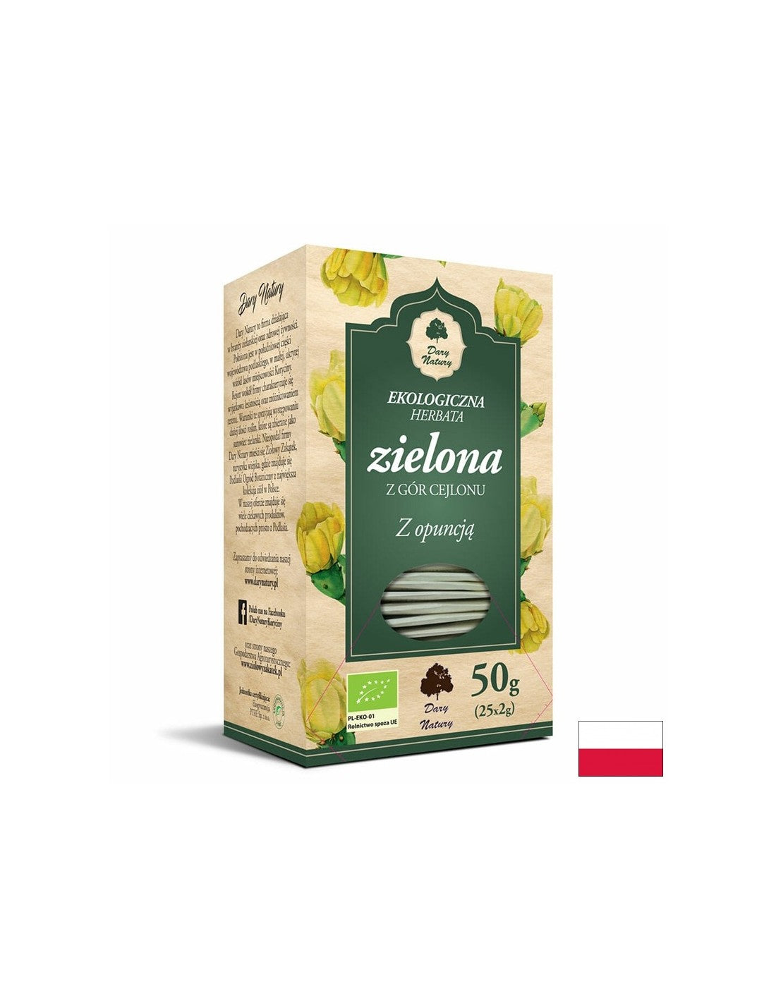 Tè verde con bio di pera pungente, 25 sacchetti da filtro