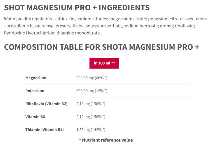 Magnesium Pro+ Endurance | con Potassio & Vitamine B1, B2, B6 - 12 x 100 ml
