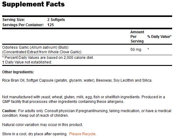 Aglio inodore - 250 capsule gel
