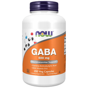 GABA 500 mg + B6 - 200 capsules - Nutra Best Europe