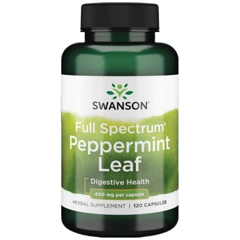 Foglia di menta piperita a spettro completo 400 mg 120 capsule
