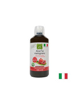 Aloe vera (succo di foglie e polpa) + succo di melograno - Immunità, digestione, protezione antiossidante. 1 litro, 20 dosi