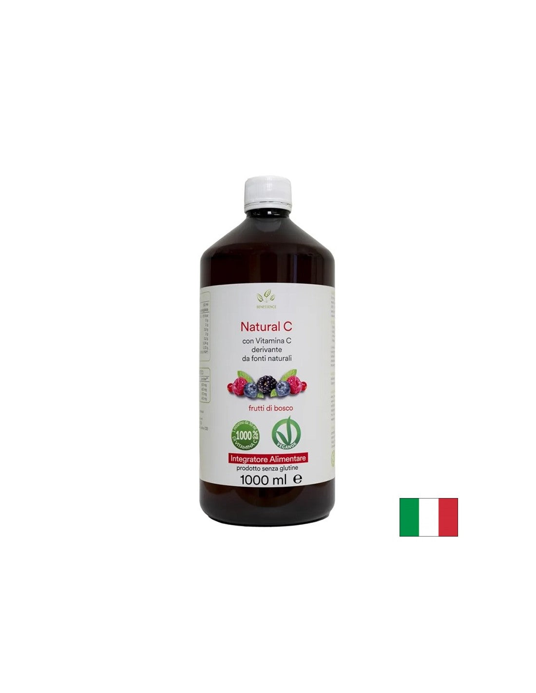 Succo di frutti di bosco + acerola e rosa canina (vit. C naturale) - Immunità ed energia, 1 litro, 20 dosi