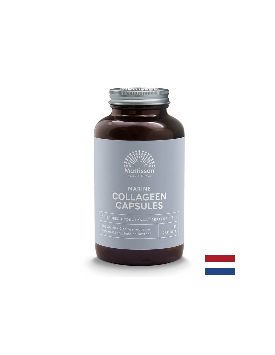 Collagene di pesce (tipo 1) con vitamina C e acido ialuronico - Marine Collagen Peptan, 180 capsule <tc>Mattisson Healthstyle</tc>