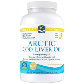 Arctic Cod Liver Oil 750 mg - 180 Gel capsules - Nutra Best Europe