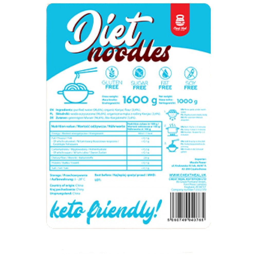 Noodles dietetici/da konjac - 1000 grammi