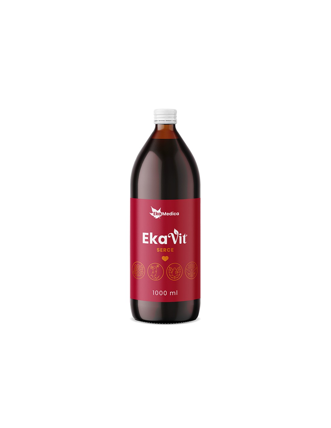 Formula per la salute del cuore con biancospino, rosa canina e ginseng, sciroppo 1 l EkaMedica