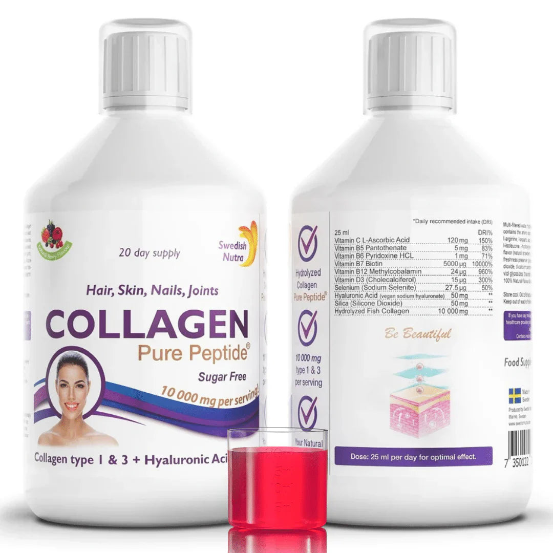 Collagene di manzo 10.000 mg con acido ialuronico 50 mg - 500 ml