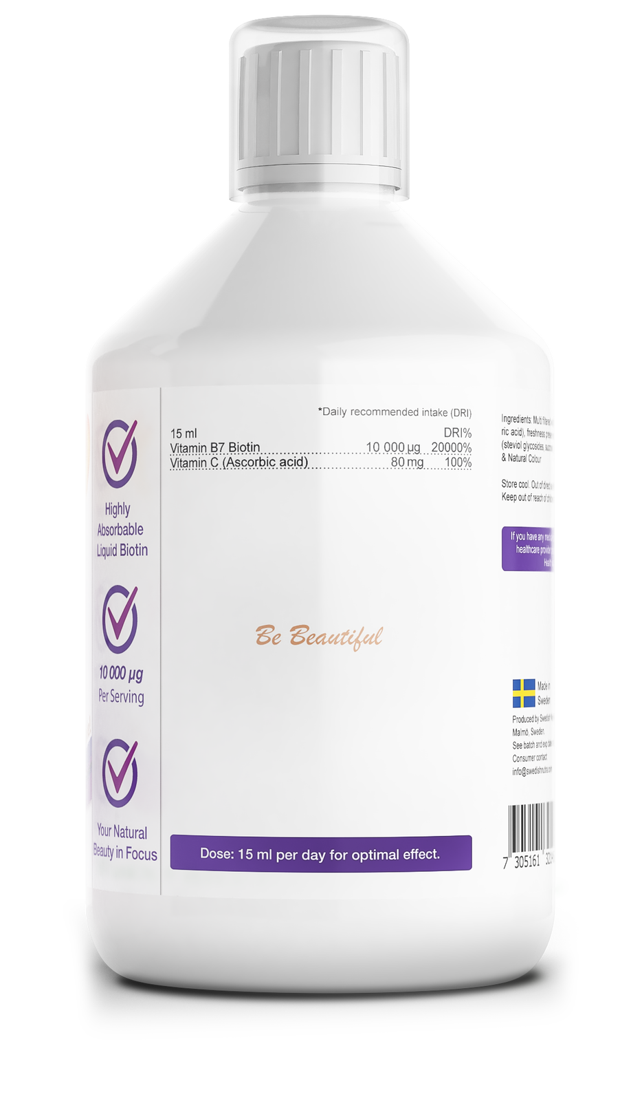 Biotina liquida 10.000 mcg x 500 ml