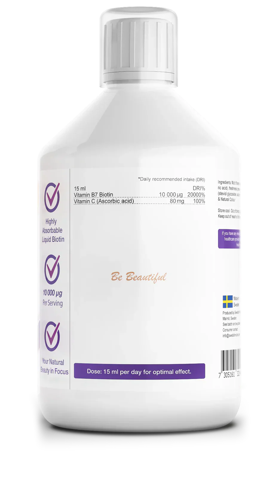 Biotina liquida 10.000 mcg x 500 ml