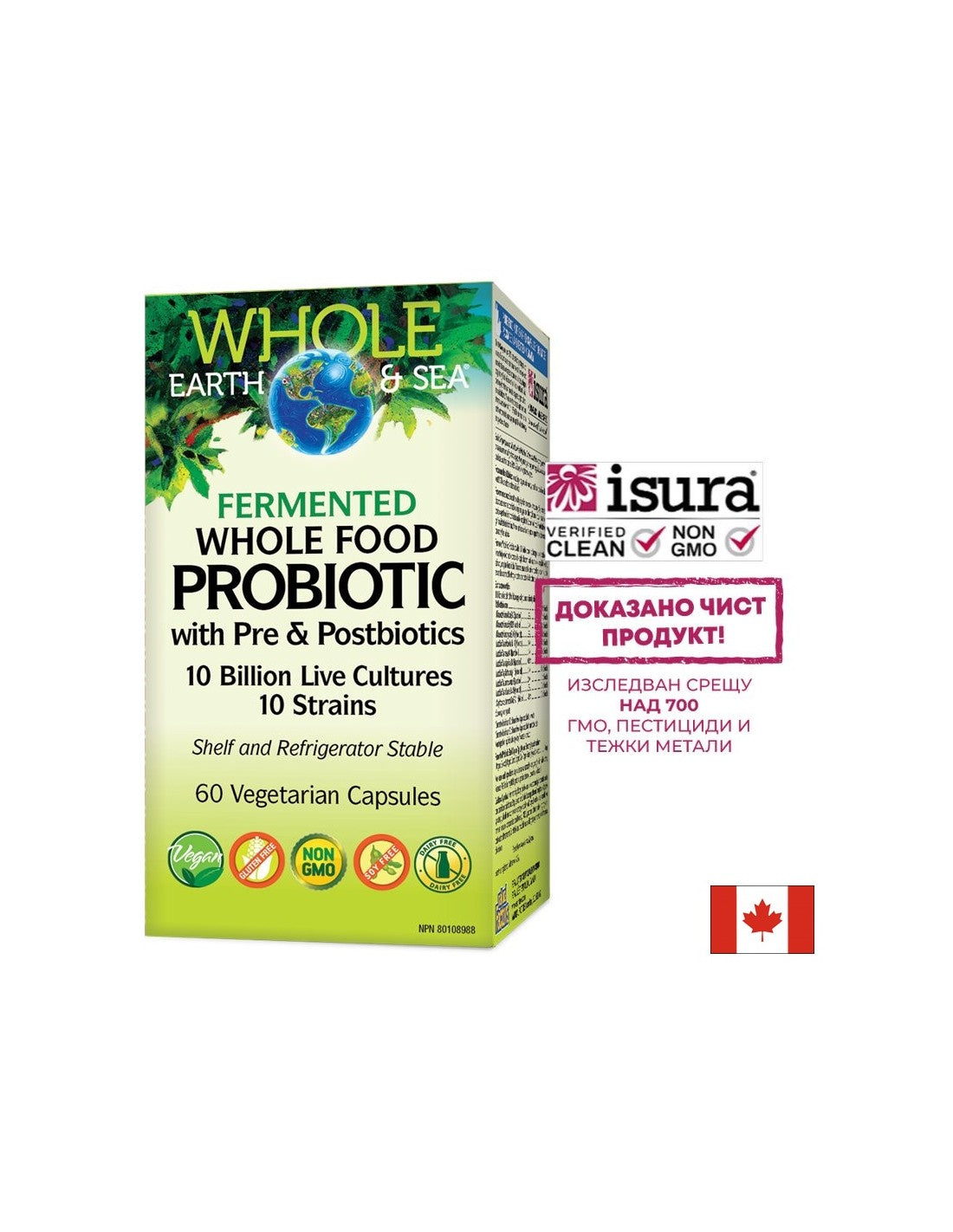 Probiotico con Pre & Postbiotics | 10 miliardi di colture vive, 10 ceppi - 60 capsule