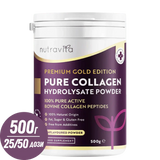 Polvere di collagene bovino puro al 100% 20000 mg Peptan® 500 g, (25/50 dosi)