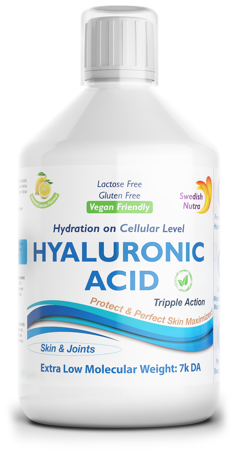 Acido Ialuronico liquido 100 mg - nutrimento a livello cellulare - 500 ml