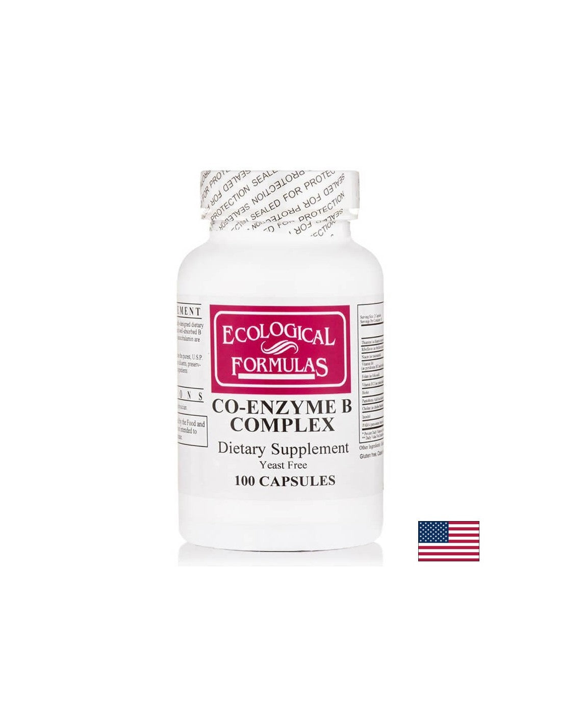Coenzima B-Complex - Energia cellulare e metabolismo - Vitamine del gruppo B super bioattive, 100 capsule