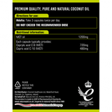 Trigliceridi a catena media da olio di cocco (olio MCT al 100%) 1200 mg 120 capsule NaturesAid