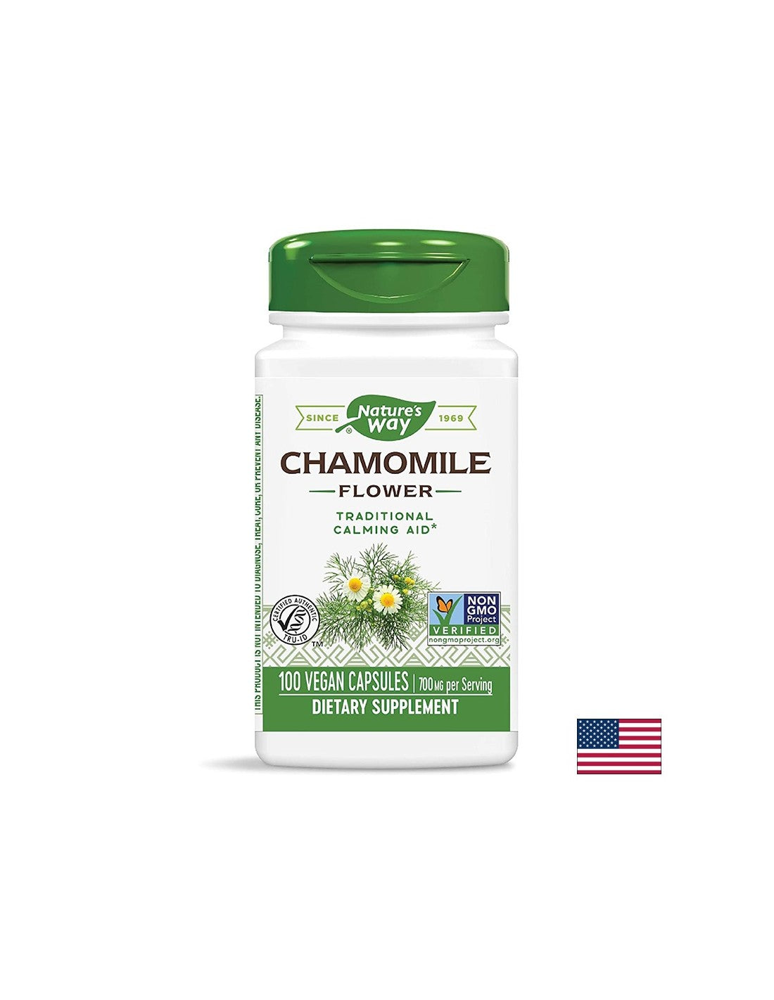 Camomilla (fiore) - Per disturbi nervosi e di stomaco, 100 capsule
