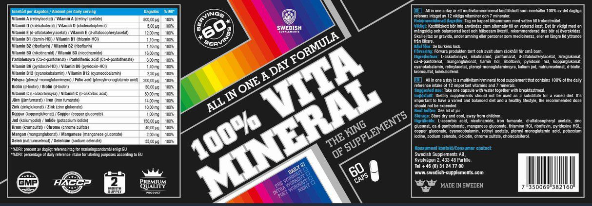 100% Vita Mineral/Formula tutto in uno al giorno - 60 capsule