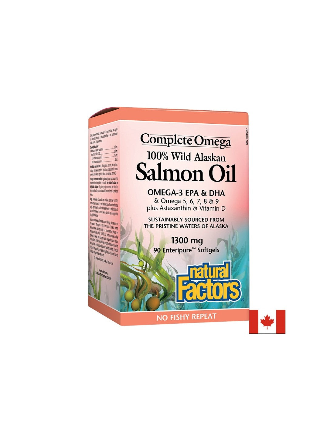 Olio di salmone al 100% olio di salmone selvatico Omega completa - 90 capsule gel