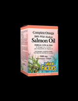 Olio di salmone al 100% olio di salmone selvatico Omega completa - 90 capsule gel