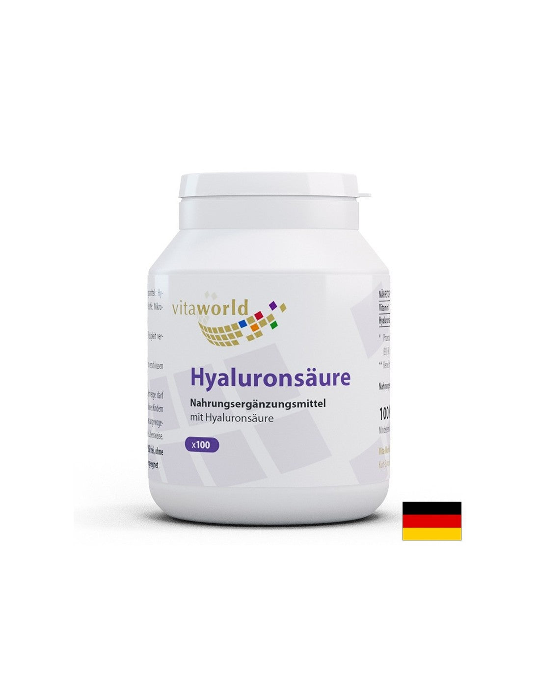 Capelli e pelle belli - Acido ialuronico, 100 mg + vitamina C, 100 capsule