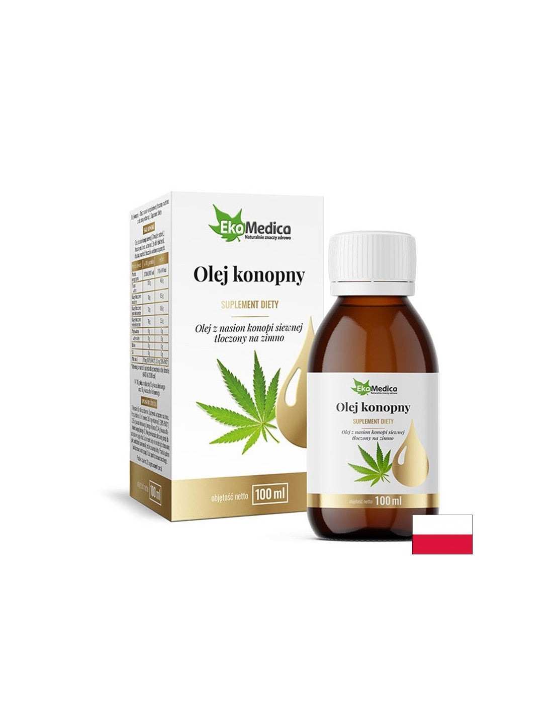 Capelli e pelle, equilibrio ormonale - Olio di semi di canapa + vitamina E, 100 ml EkaMedica