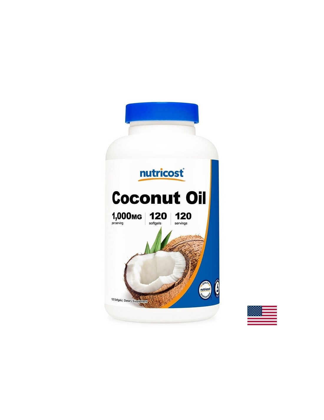 Perdita di peso e metabolismo - Olio di cocco 1000 mg, 120 capsule softgel
