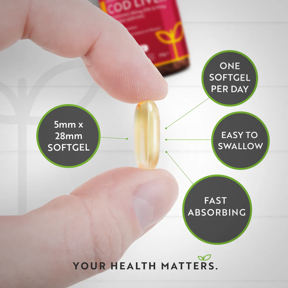 Olio di fegato di merluzzo 1000 mg – 365 capsule molli