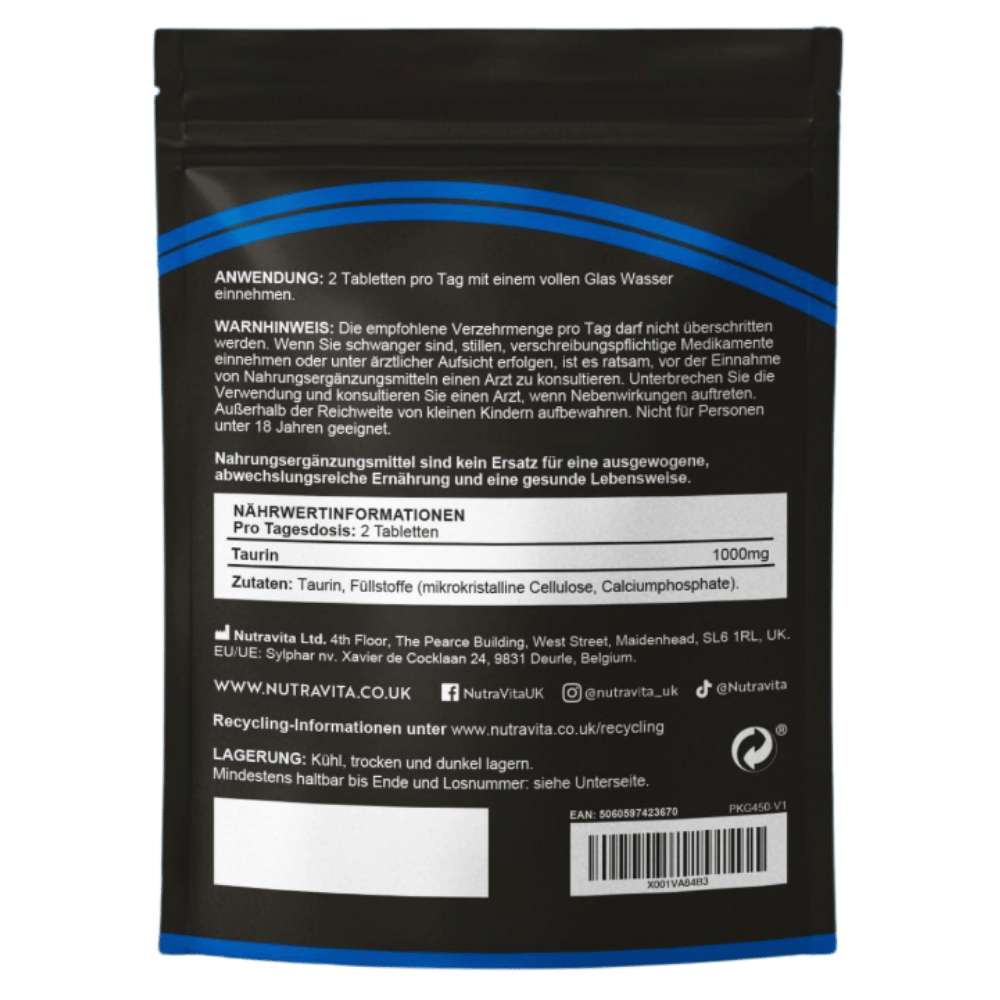 Taurina 1000 mg /180 compresse, 90 giorni /