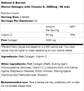 Collagene marino con vitamina C 3000 mg - 90 compresse