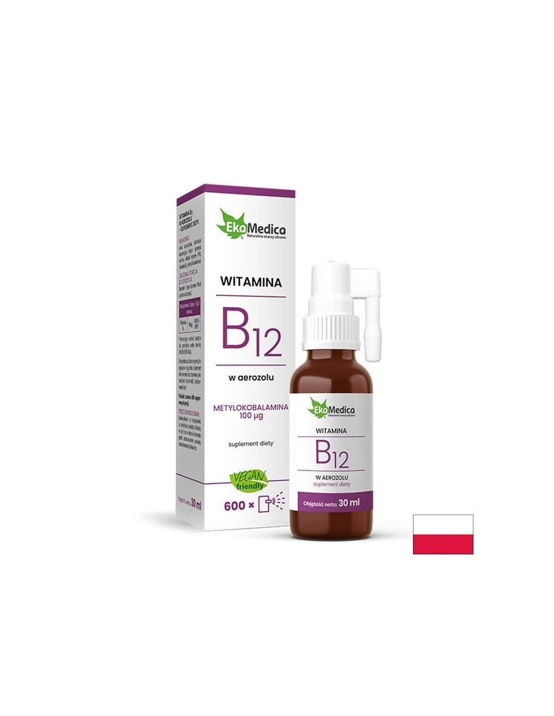 Sistema nervoso ed energia - Vitamina B12 spray, 30 ml EkaMedica