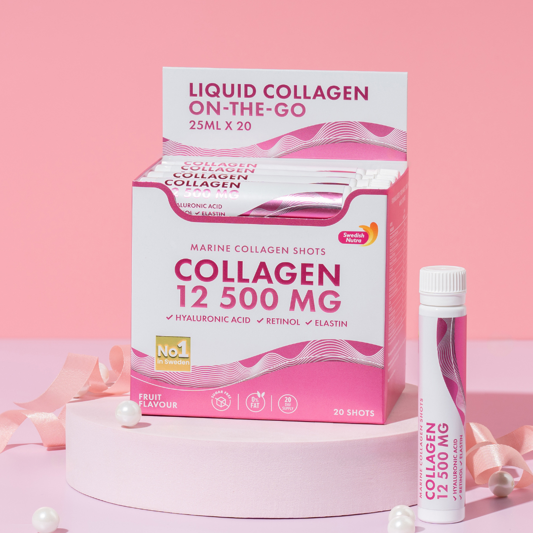 Collagene di Pesce 12.500 mg con Retinolo, Elastina e Acido Ialuronico - 20 x 25 ml
