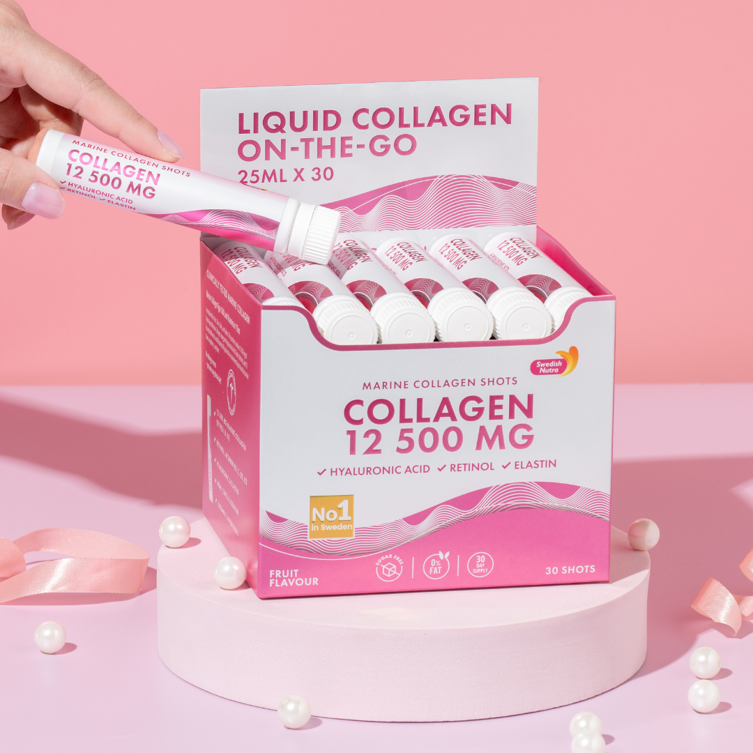 Collagene di Pesce 12.500 mg con Retinolo, Elastina e Acido Ialuronico - 30 x 25 ml