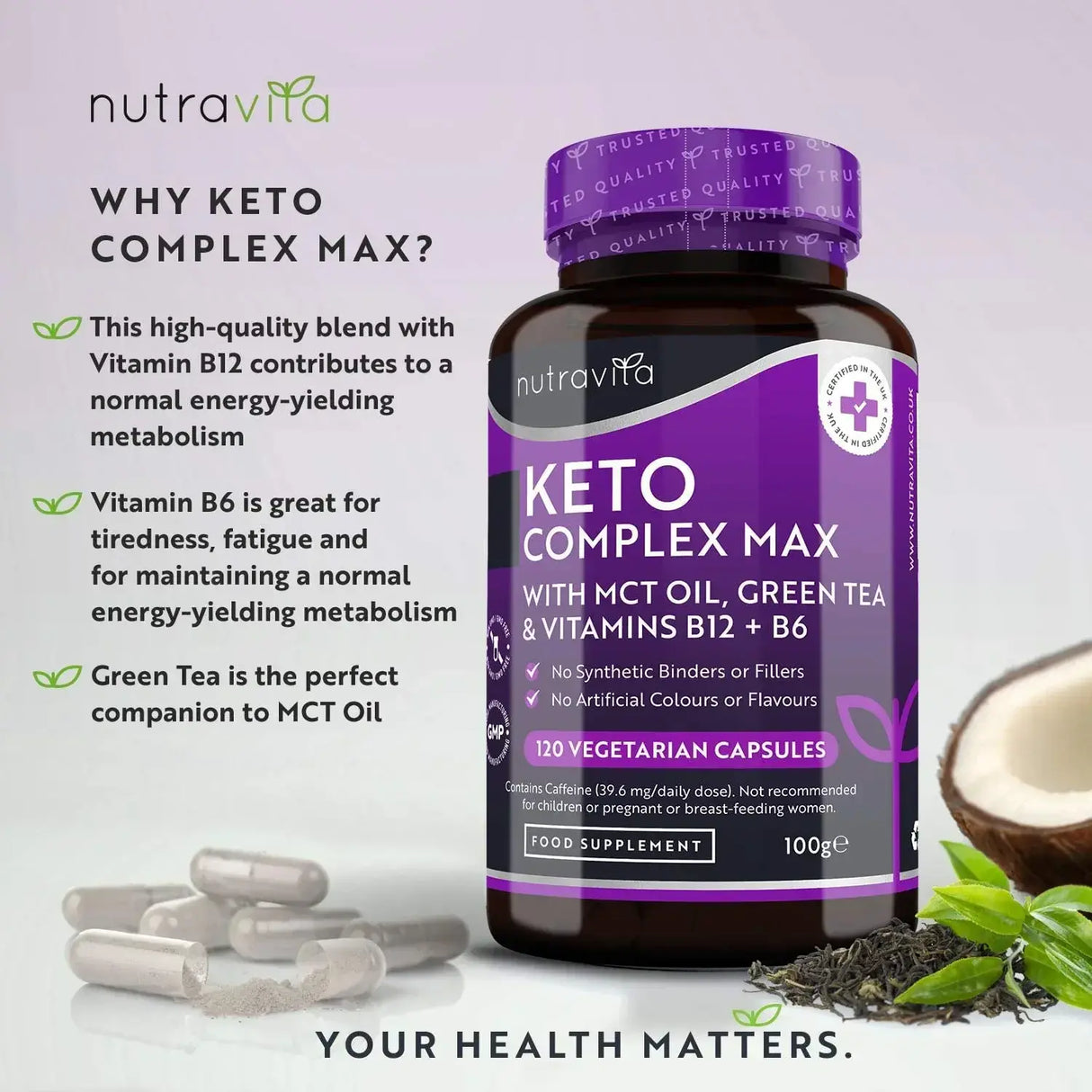 Keto Complex Max /120 capsule, 60 dosi/ <tc>Nutravita</tc>
