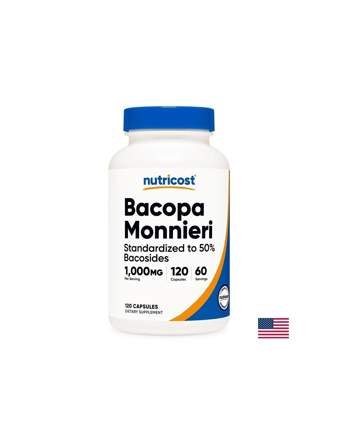 Supporta la funzione cerebrale - Bacopa Monieri, 120 capsule